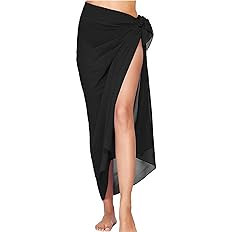 Kingfancy Women's Beach Swimsuit Cover Ups Bikini Wrap Chiffon Sarong Summer Shawl Pareo Skirt fo... | Amazon (US)