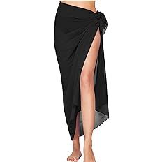 Kingfancy Women's Beach Swimsuit Cover Ups Bikini Wrap Chiffon Sarong Summer Shawl Pareo Skirt fo... | Amazon (US)