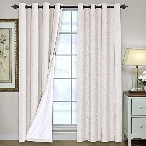 Amazon.com: H.VERSAILTEX 100% Blackout Curtains for Bedroom Thermal Insulated Linen Textured Curt... | Amazon (US)