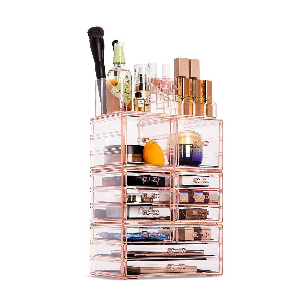 Sorbus X-Large Makeup Organizer Case - 4 Piece Set (12 Drawers) | Target