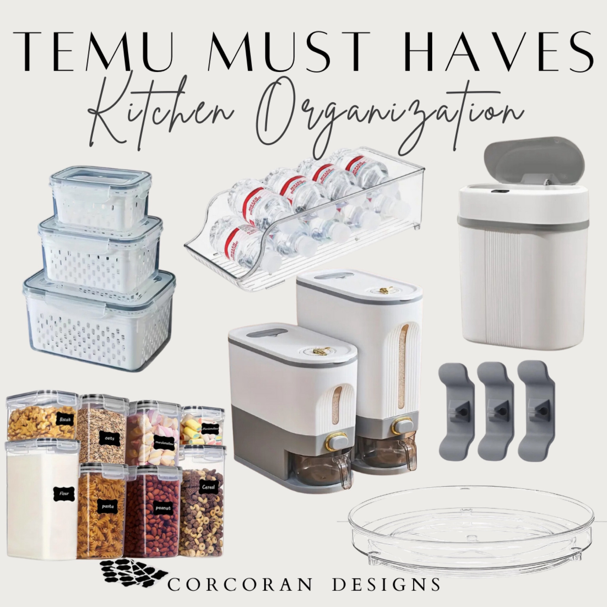 Temu kitchen organization must haves! Shop these affordable kitchen organization finds to make your kitchen look more aesthetic and modern! 

Kitchen organization, kitchen organizing tips, modern kitchen, kitchen storage, soda dispenser, rice storage, pantry bins, aesthetic pantry, chord organizer, lazy Susan, electric trashcan 

#LTKsalealert #LTKhome #LTKfindsunder50