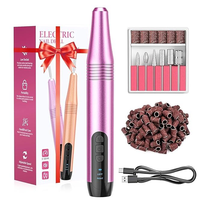 Electric Nail Drill Machine, Portable Electric Nail File Efile Set for Acrylic Gel Nails, Profess... | Amazon (US)
