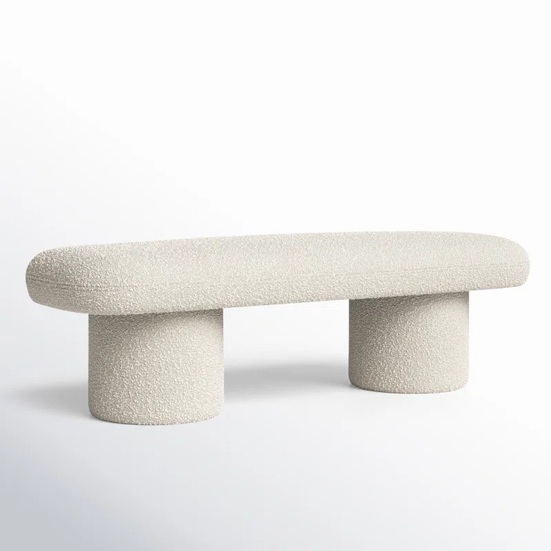 Anston 56" Boucle Bench | Wayfair North America