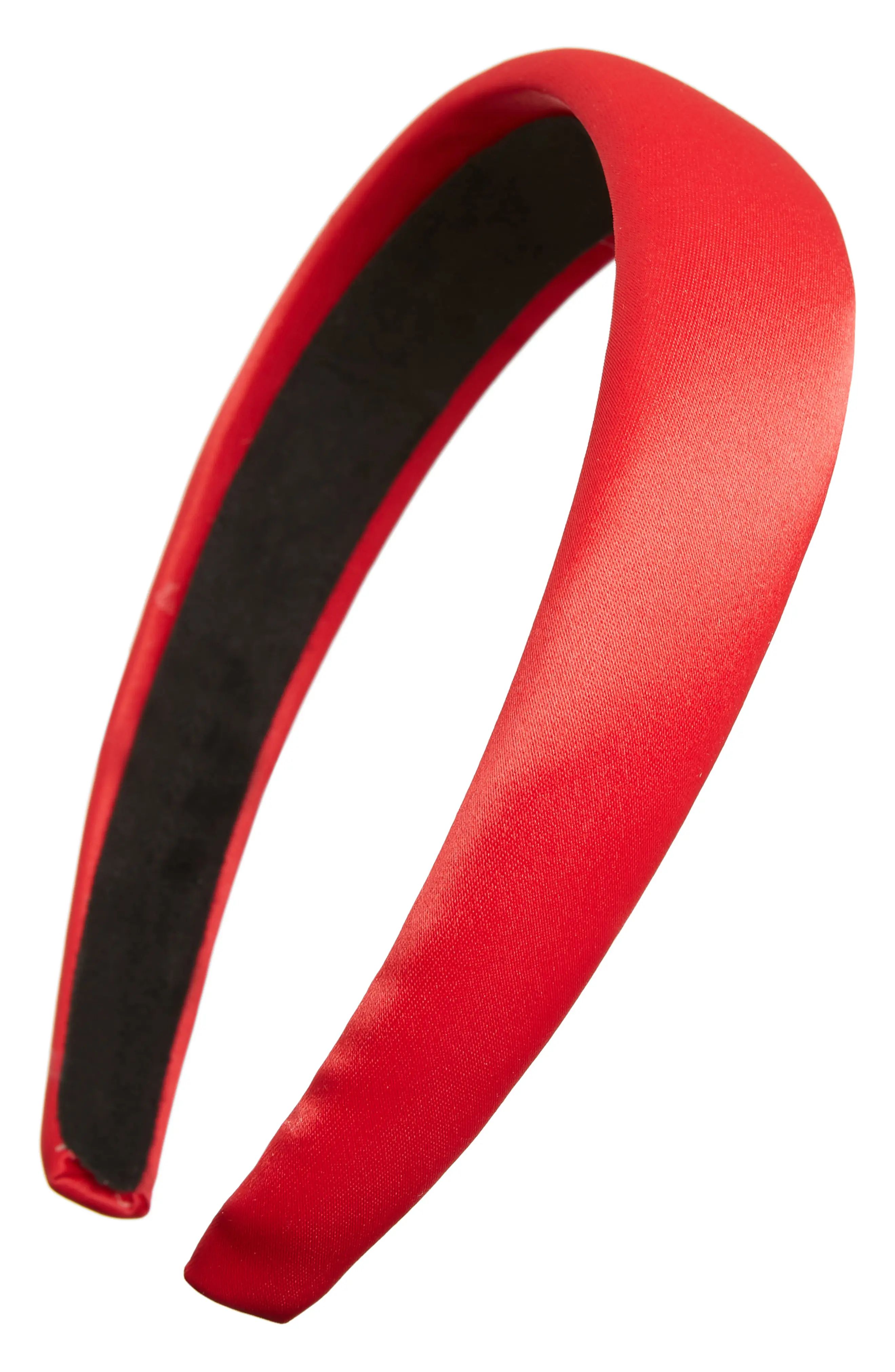 Tasha Solid Satin Headband, Size One Size - Red | Nordstrom