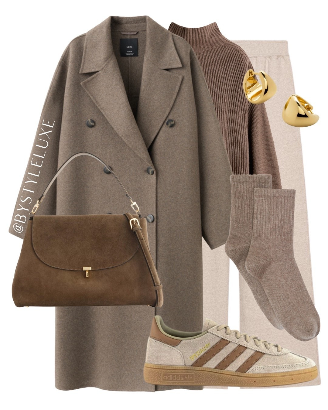 ADIDAS TRAINER - neutral suede Spezials styled with the most loved Mango coat and comfy jersey joggers 

#zara #trainers #coat 

#LTKeurope #LTKwinter #LTKshoes