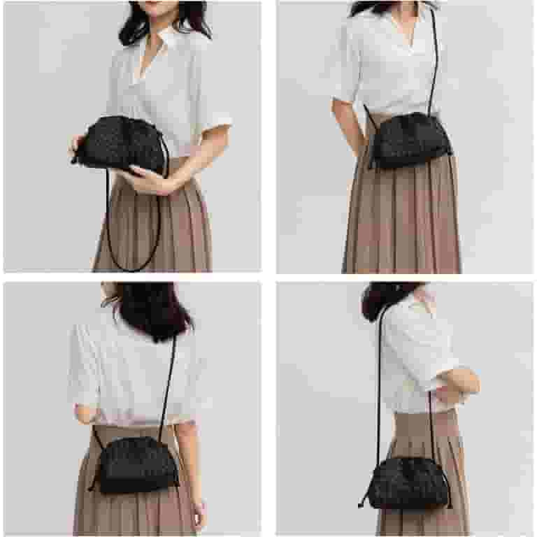 CAILDANL Dressy Pleated Vegan Leather Clutch Purse Super Soft Cloud Dumpling Clutch Bag for Women... | Walmart (US)