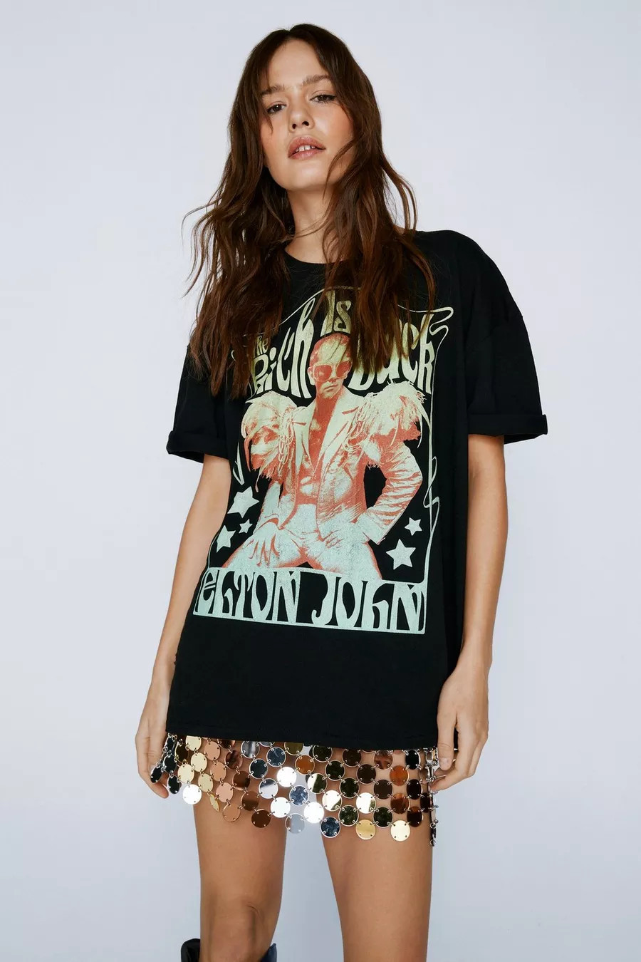 Elton John Oversized Graphic T-shirt | Nasty Gal UK (+IE)