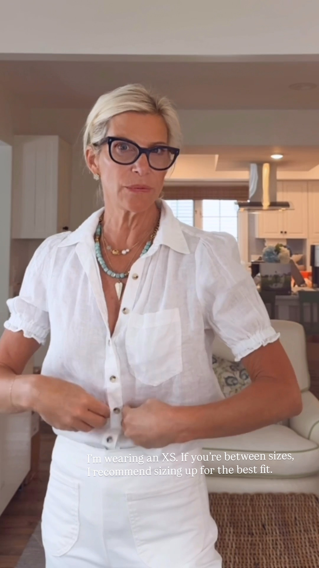 A classic white linen button-down is one of those wardrobe staples you’ll reach for all summer long. This one has a relaxed fit, feminine puff sleeves, and lightweight European linen that keeps you cool while looking effortlessly polished.

I’m wearing an XS. If you’re between sizes, I recommend sizing up for the best fit.

❤️ Heart = Support my posts
📌 Save = Outfit inspiration for later
🛍️ Follow me on LTK for more timeless summer style.

#LTKootd #LTKSeasonal #LTKOver40