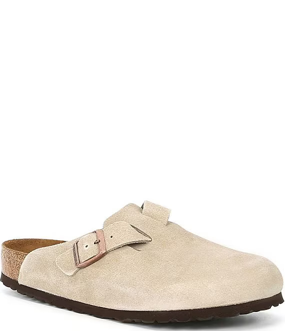 Birkenstock Men's Boston Suede Slide On Soft Footbed Clogs | Dillard's | Dillard's