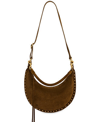 Rebecca Minkoff Darren Small Suede Studded Crescent Crossbody Bag - Macy's | Macy's