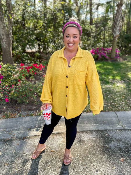 Love the oversized fit of this beautiful yellow top! Also comes in a pretty lilac that I’m adding to my cart! This shirt is so soft and comfortable! #amazon #springstyle #yellow #ootd 

#LTKunder50 #LTKFind #LTKSeasonal