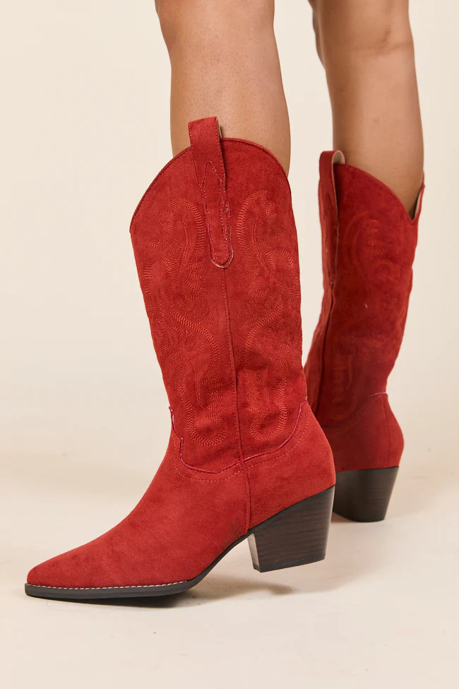 Patsy Red Cowboy Boots SALE | Pink Lily
