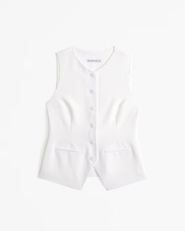 Women's Long-Length Tailored Vest Set Top | Women's New Arrivals | Abercrombie.com | Abercrombie & Fitch (US)