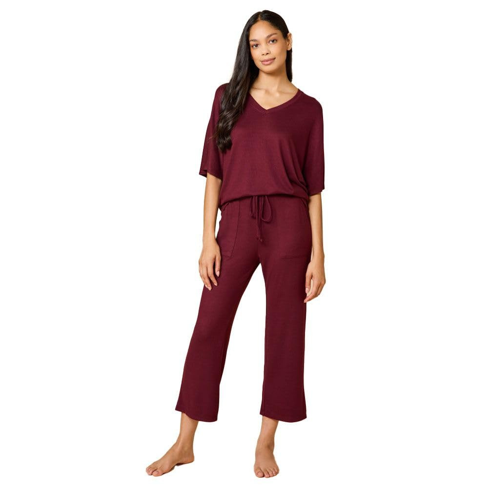 Softies Dream Relaxed V-Neck with Capri Lounge Set for Women | Amazon (US)