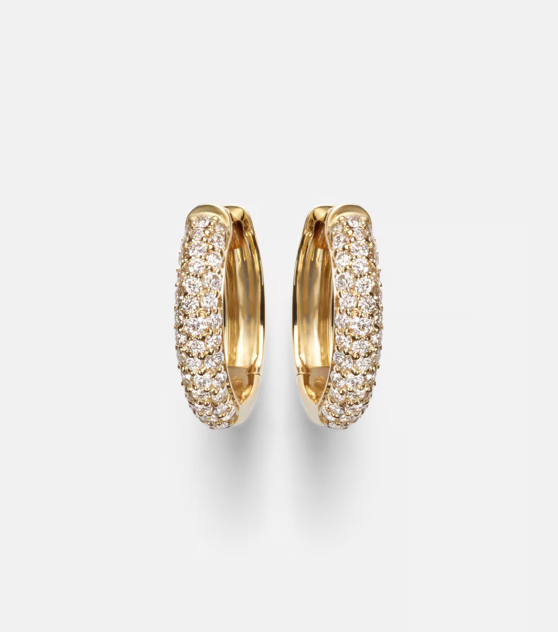 Essential 14kt gold hoop earrings with diamonds | Mytheresa (US/CA)