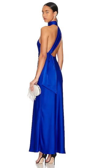 Alastair Satin Gown in Electric Blue | Revolve Clothing (Global)