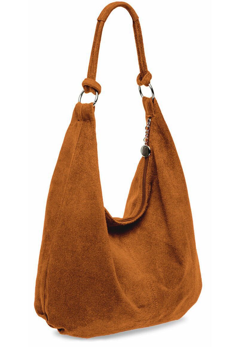Women Genuine Italian Soft Suede Slouch Tote Hand Bag Large Handle Shoulder Bag  | eBay | eBay UK