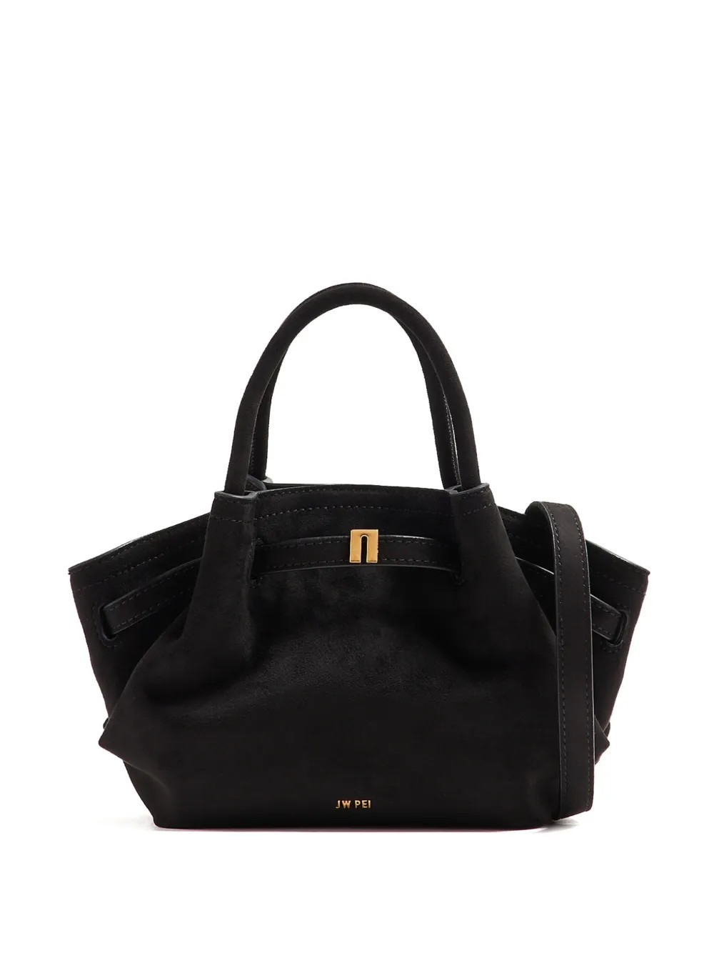 JW Pei Hana slouchy suede shoulder bag - Black | Farfetch Global
