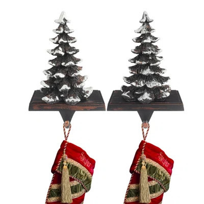 Christmas Stocking Holders For Mantle Set Of 2 | Wayfair North America