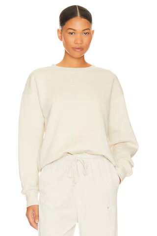 Nike Oversized Crewneck Sweatshirt in Orewood Brown & Sail from Revolve.com | Revolve Clothing (Global)