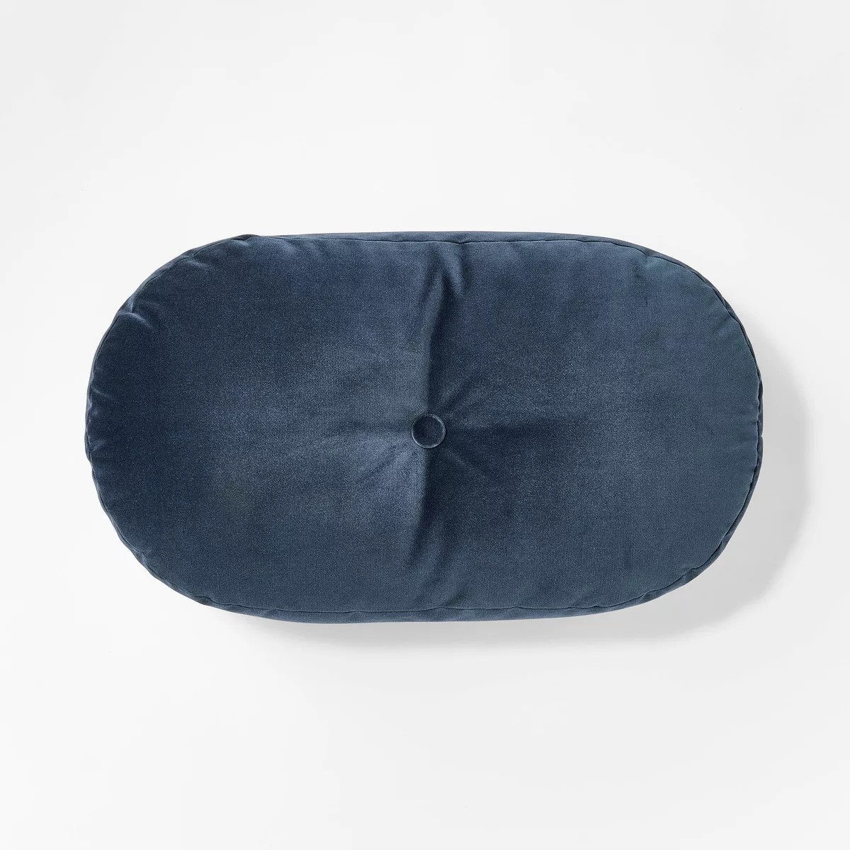 Oversize Velvet Oval Shaped Throw Pillow with Tufted Center Navy - Threshold™ designed with Stu... | Target