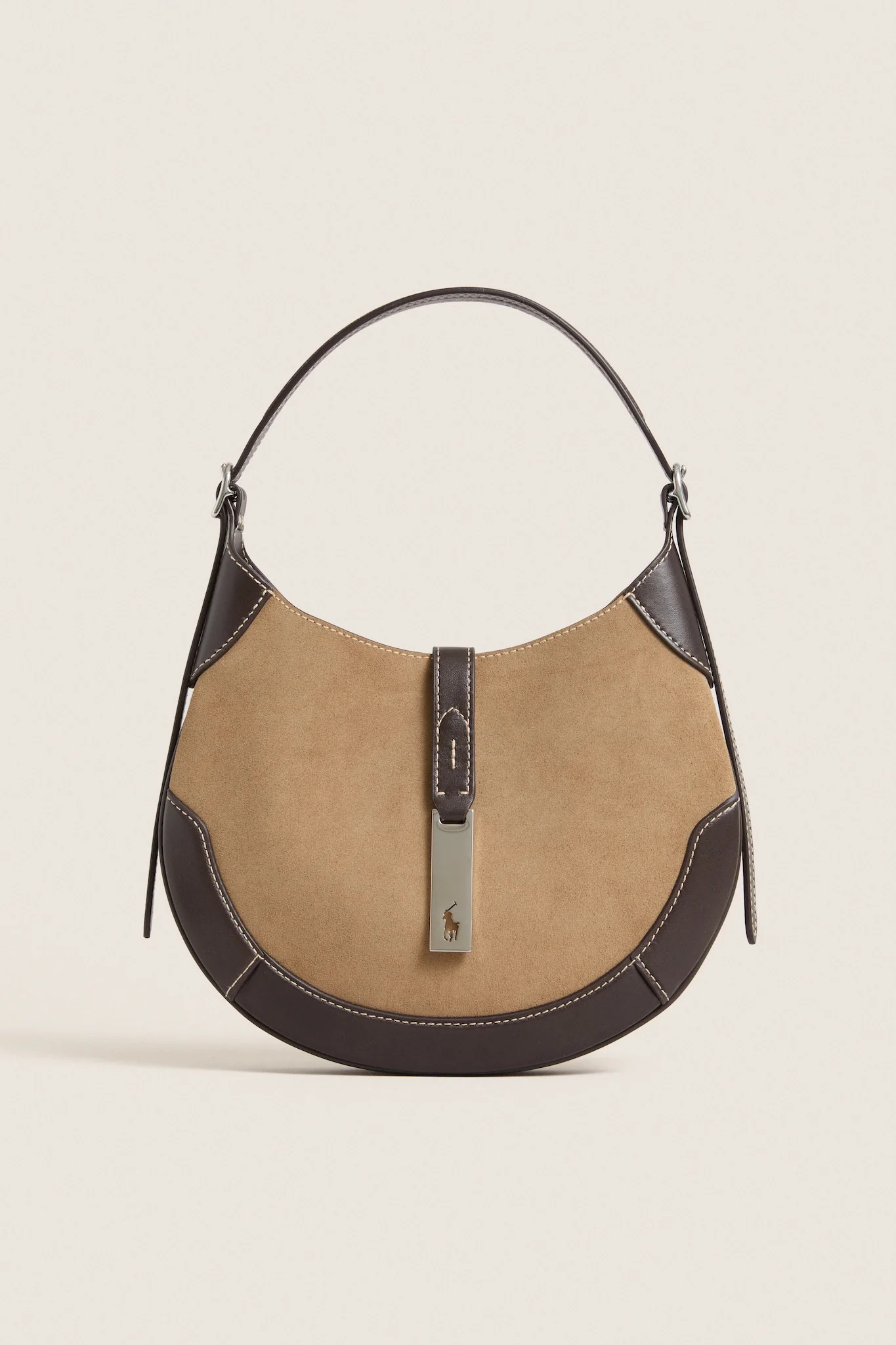 Clay Tobacco Polo ID Suede-Leather Small Shoulder Bag | Tuckernuck (US)