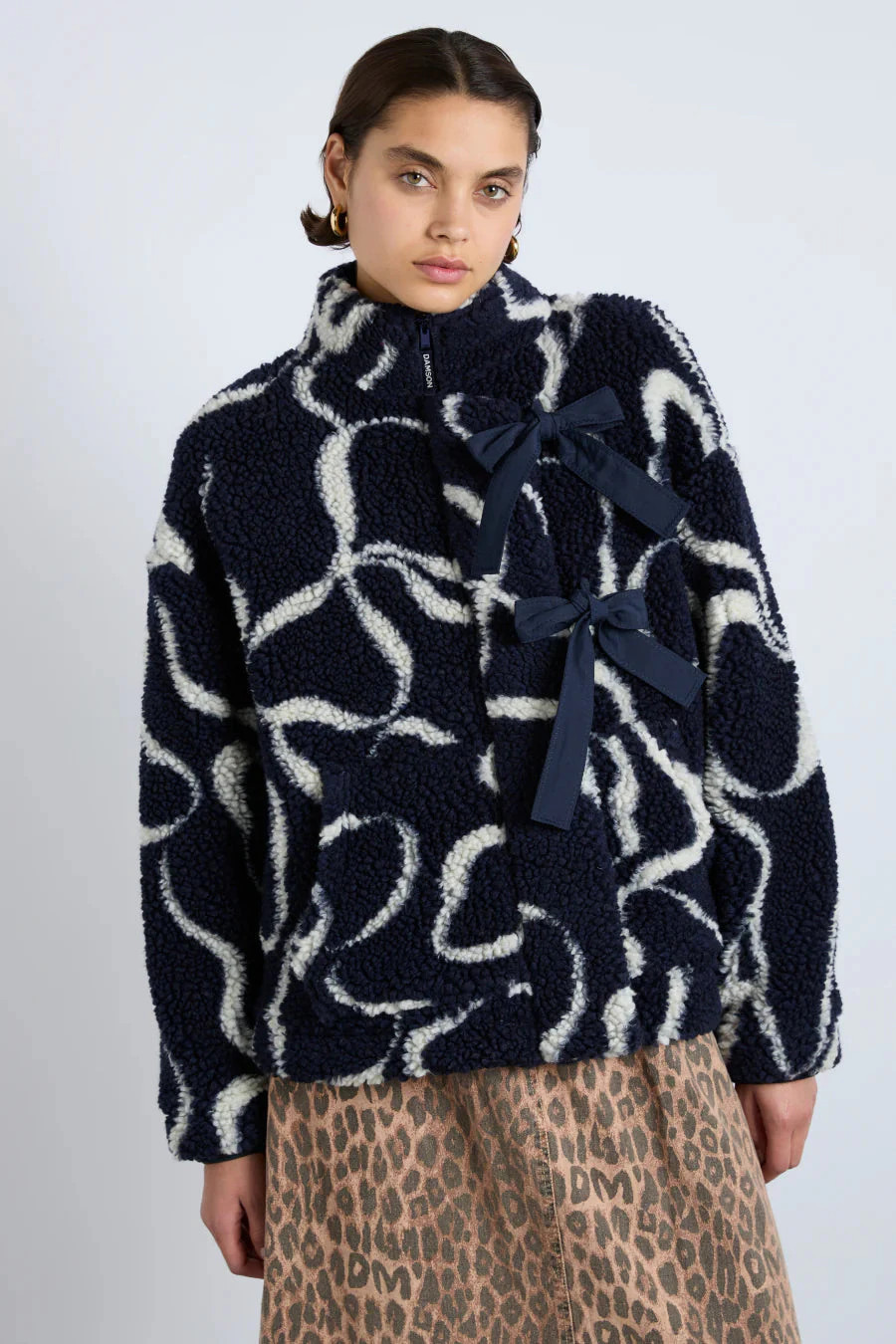 Damson Madder Ingrid Borg Jacket Navy Bows | Trouva (Global)