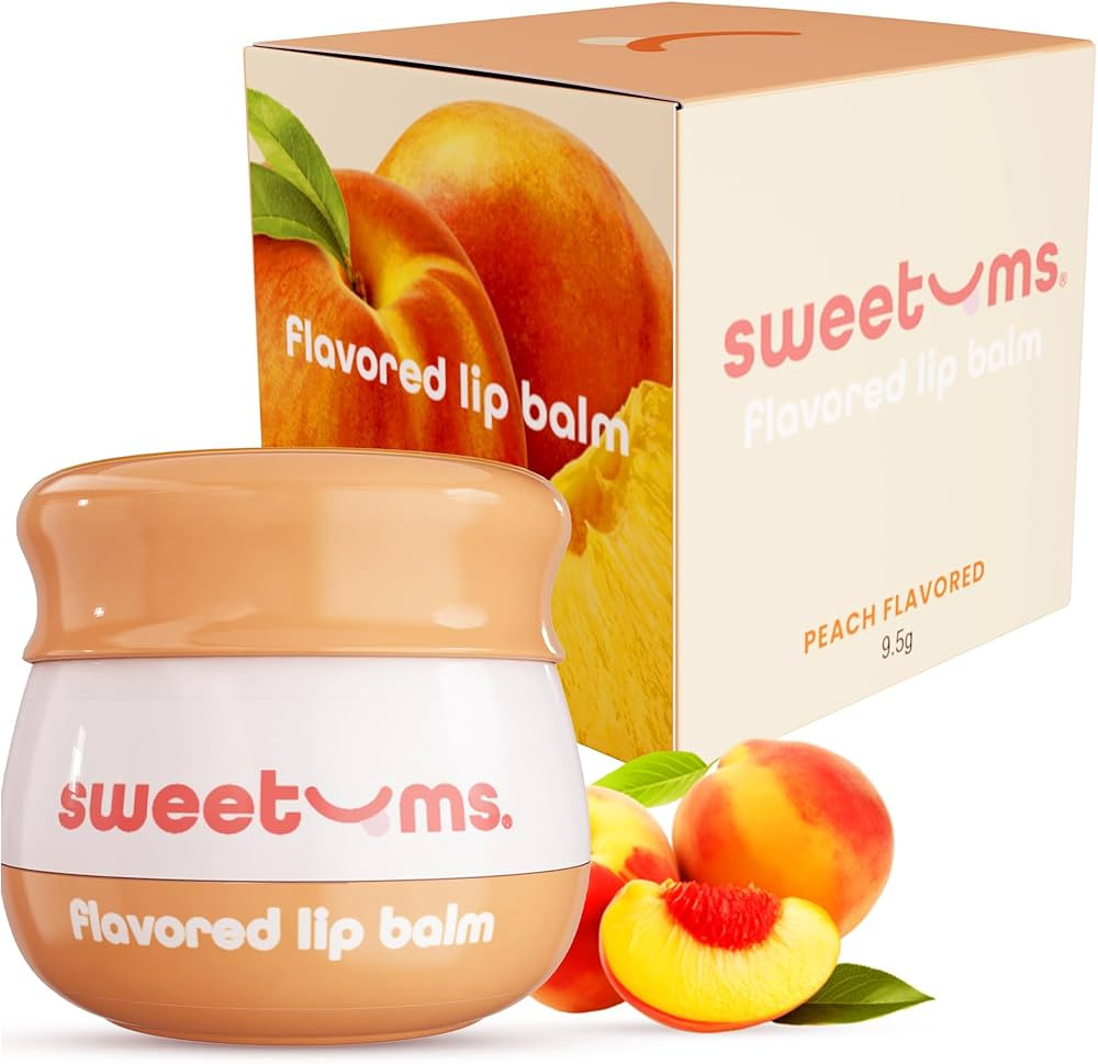 Sweetums Peach Lip Balm with Vitamin E Oil – Hydrating Lip Treatment & Overnight Repair Mask ... | Amazon (US)