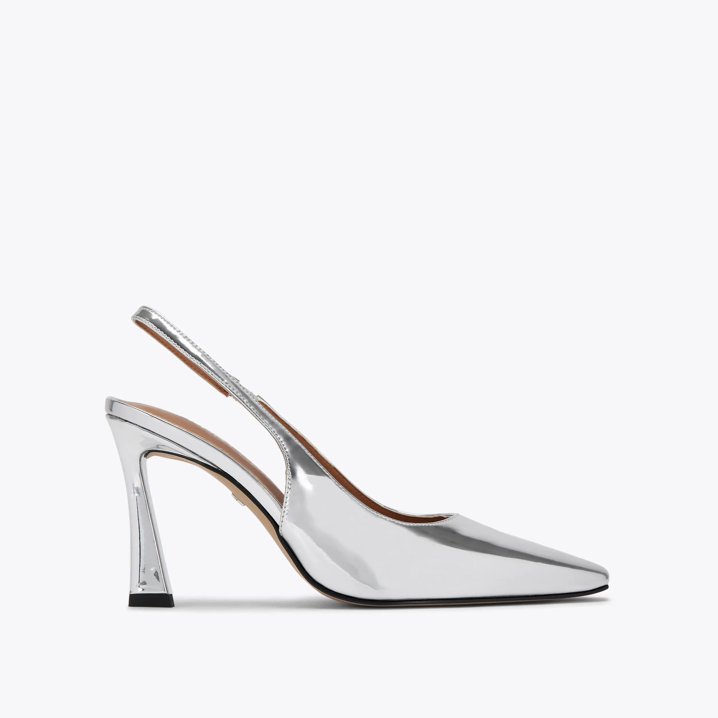 SWEETIE COURT Silver Metallic Court Heel by KG KURT GEIGER | Kurt Geiger UK