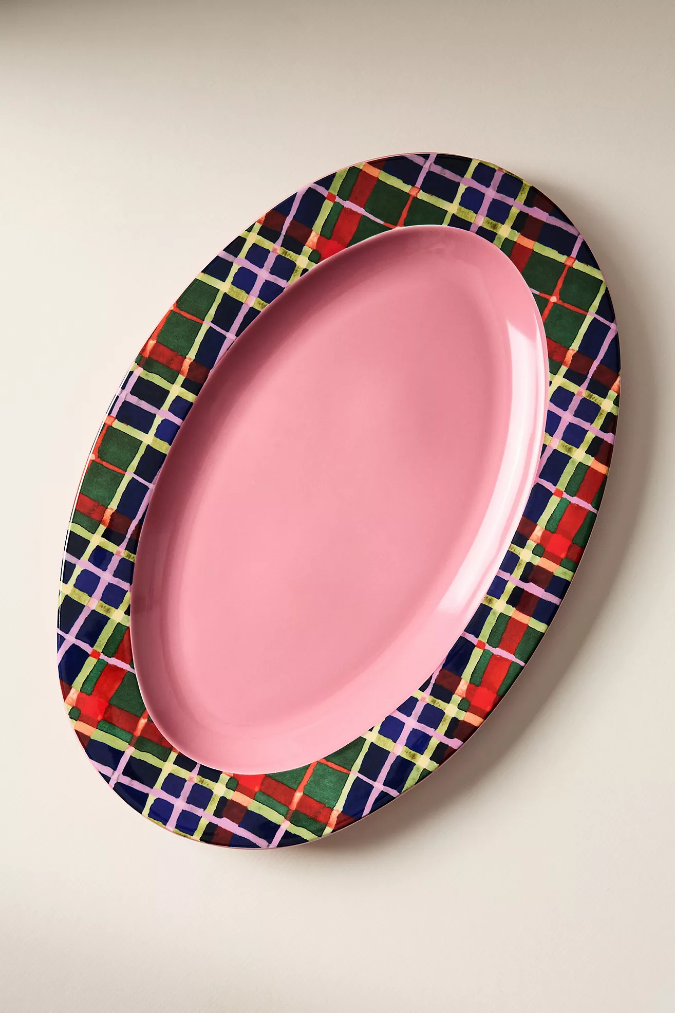 Tartan Stoneware Platter | Anthropologie (US)