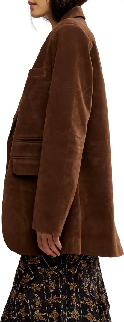 Paper Cut Faux Suede Blazer | Nordstrom