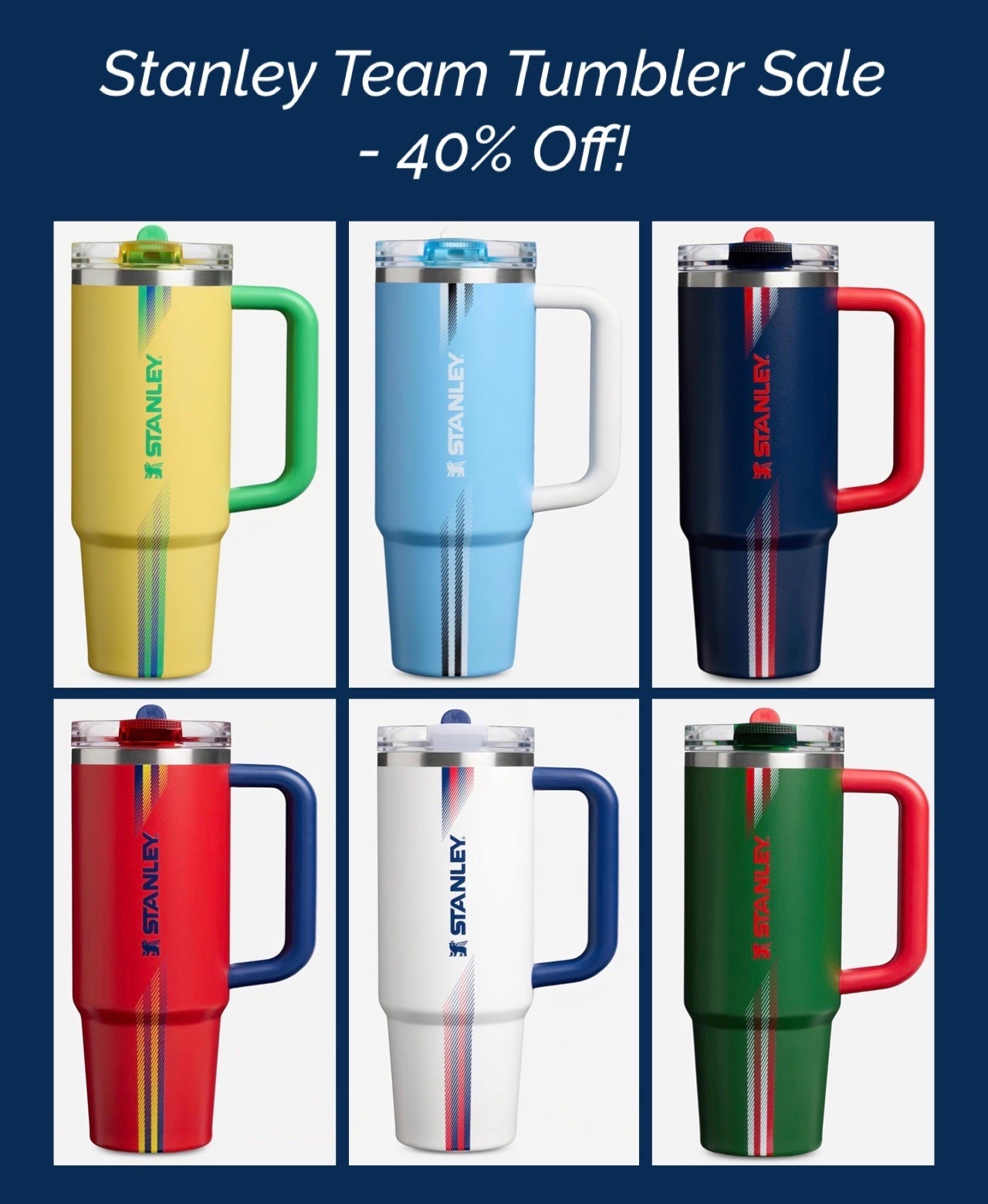 Stanley Team Tumblers are on sale for 40% Off today! Best pricing I’ve seen on these since launching. Love the options available, and a fun way to cheer on your team. 💦

#LTKActive #LTKSaleAlert #LTKselfcare