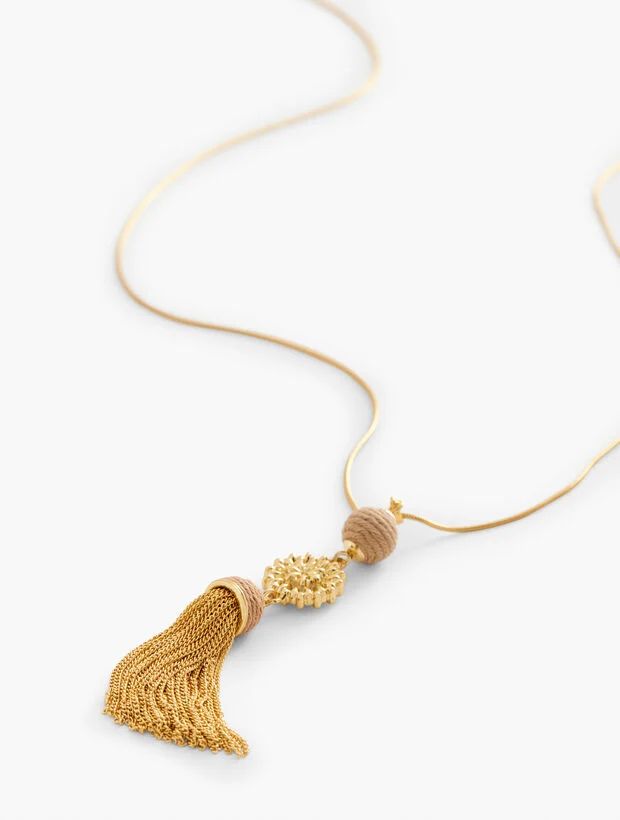 With A Burst Tassel Pendant Necklace | Talbots