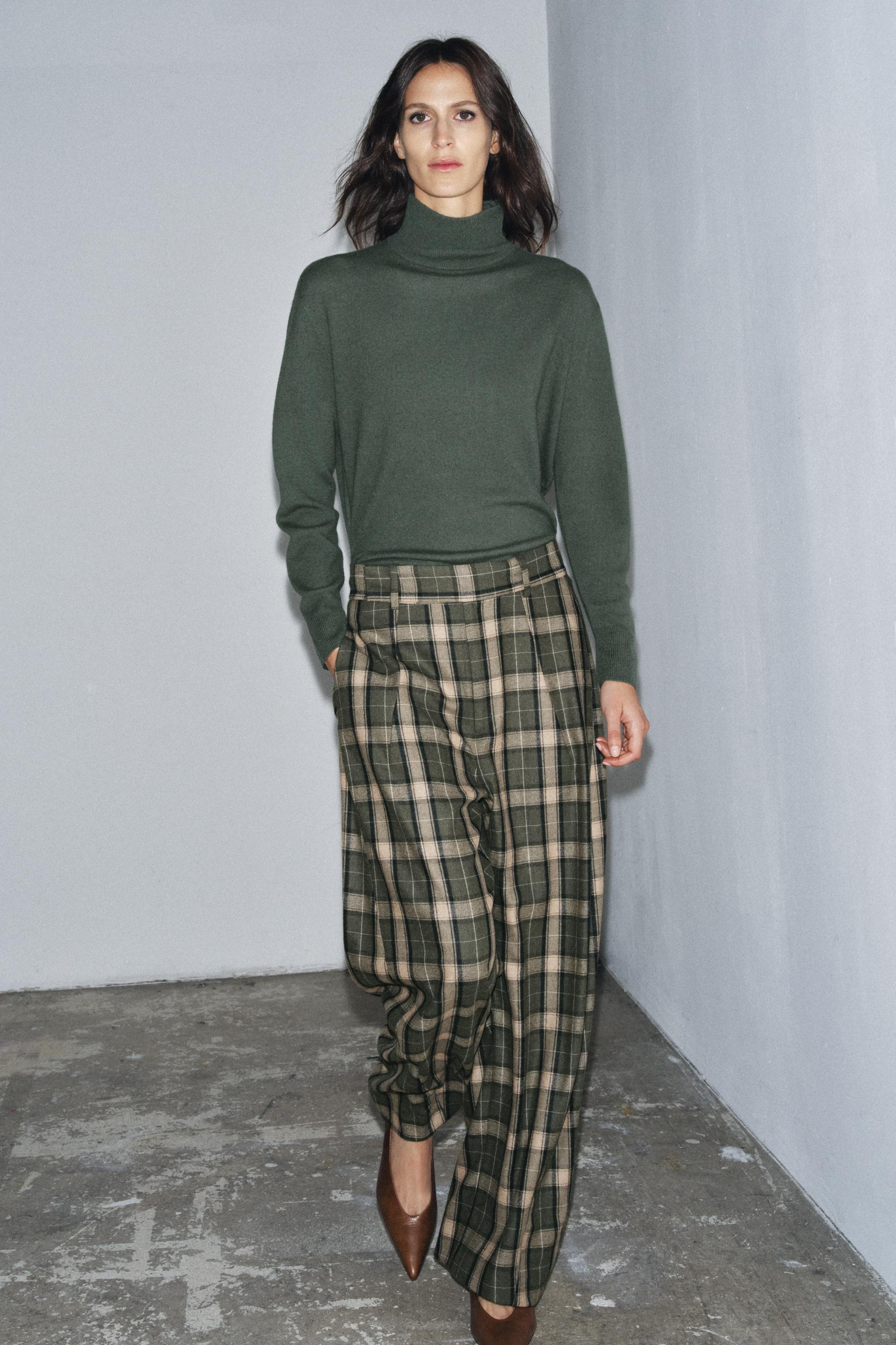 PLAID WOOL PANTS ZW COLLECTION | Zara US