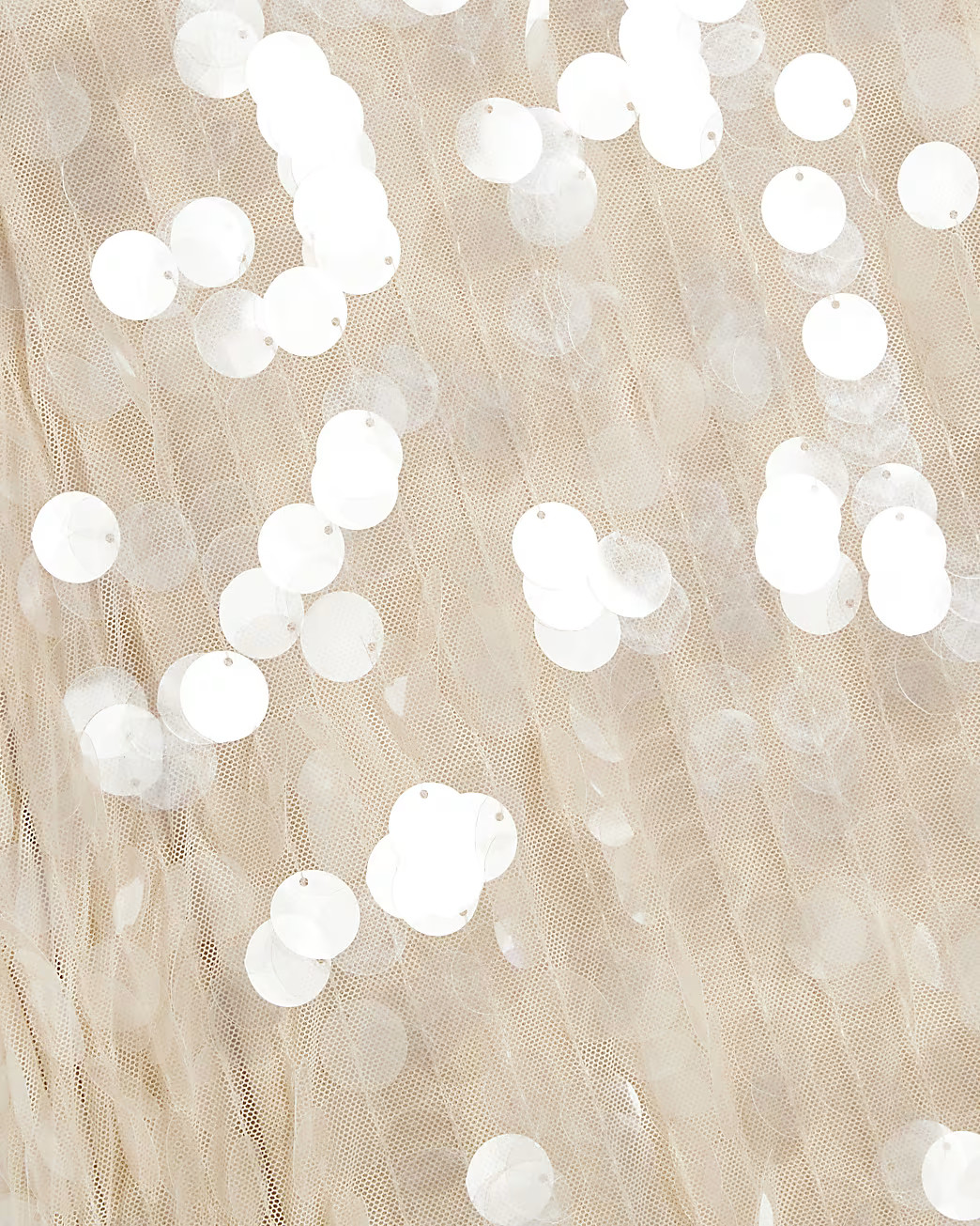 Cream Sequin Slip Dress | River Island UK & IE