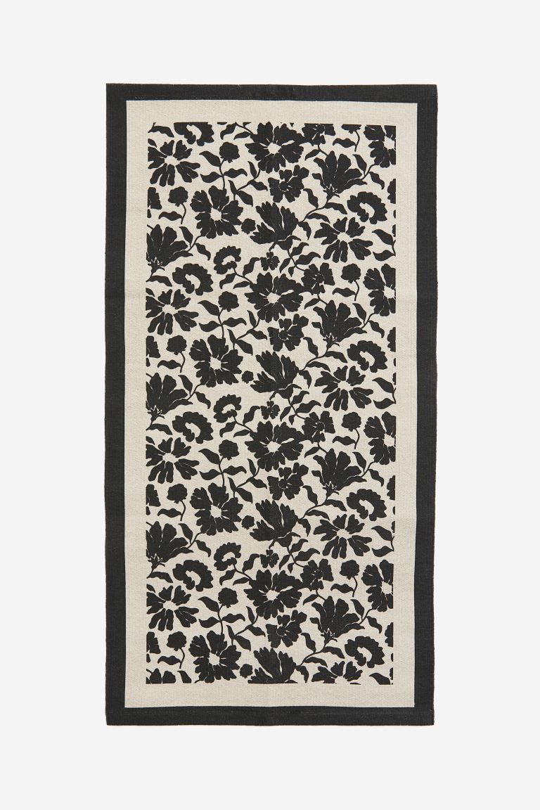 Floral Cotton Canvas Rug | H&M (US + CA)