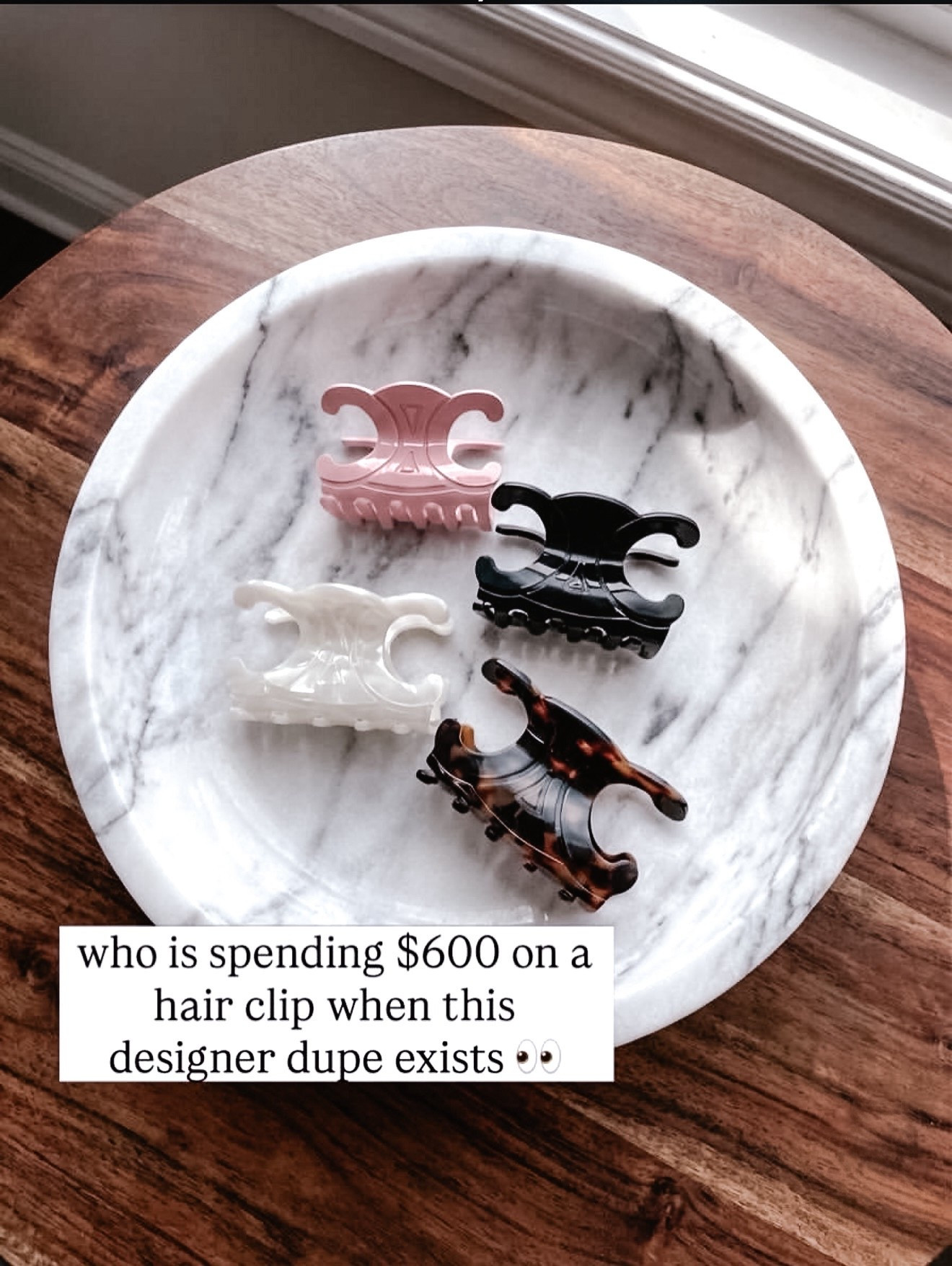 Designer look without the designer price 💁‍♀️
These chic claw clips give luxury vibes for a fraction of the cost—obsessed with every color 🤍🖤🤎

Amie Pagan, designer look hair clips, look for less 

#LTKBeauty #LTKootd