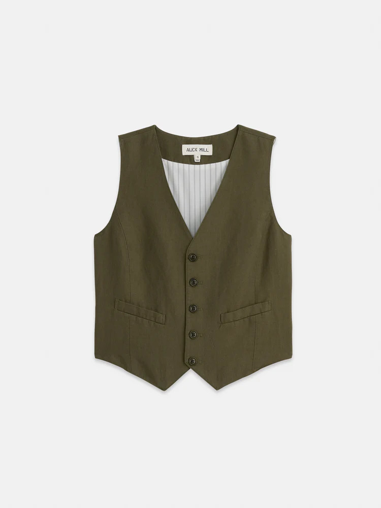 Madeline Vest In Twill | Alex Mill