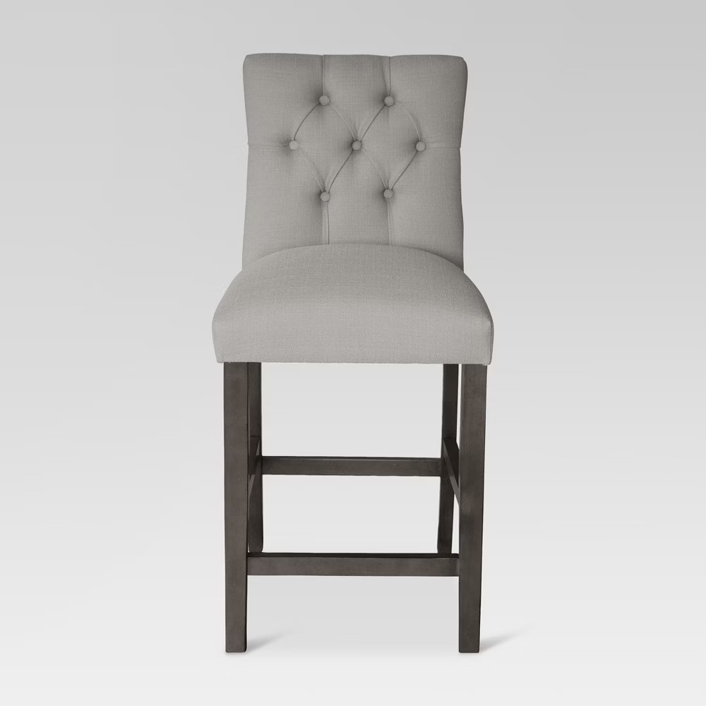 24"" Brookline Tufted Counter Stool Gray/Glacier - Threshold | Target
