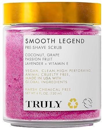 Truly Smooth Legend Pre-Shave Scrub - Exfoliator for Bikini Area with Ingrown Hair Treatment, Exf... | Amazon (US)