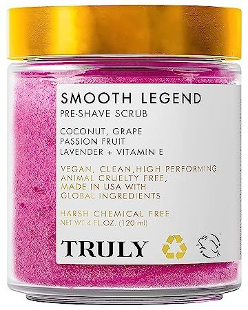 Truly Smooth Legend Pre-Shave Scrub - Exfoliator for Bikini Area with Ingrown Hair Treatment, Exf... | Amazon (US)