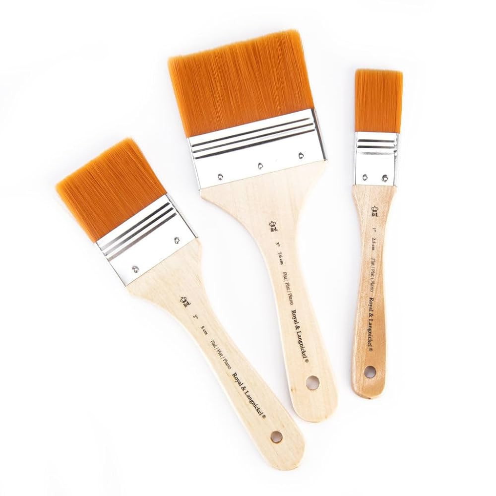 Royal & Langnickel - 3 Pack Golden Taklon Paint Brushes, Assorted Sizes | Amazon (US)