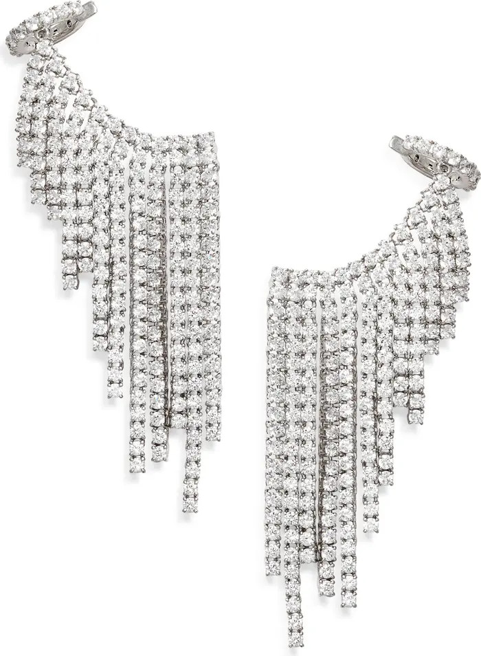 Nadri Starlet Curtain Cubic Zirconia Cuff Earring | Nordstrom | Nordstrom