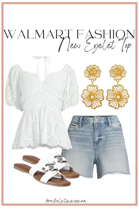 How gorgeous are these new eyelet peplum tops on Walmart?! I love the halter toe detail. $26 and I’m ordering the white. 

Walmart fashion. Walmart finds. Eyelet. Walmart new arrivals. LTK under 50. 