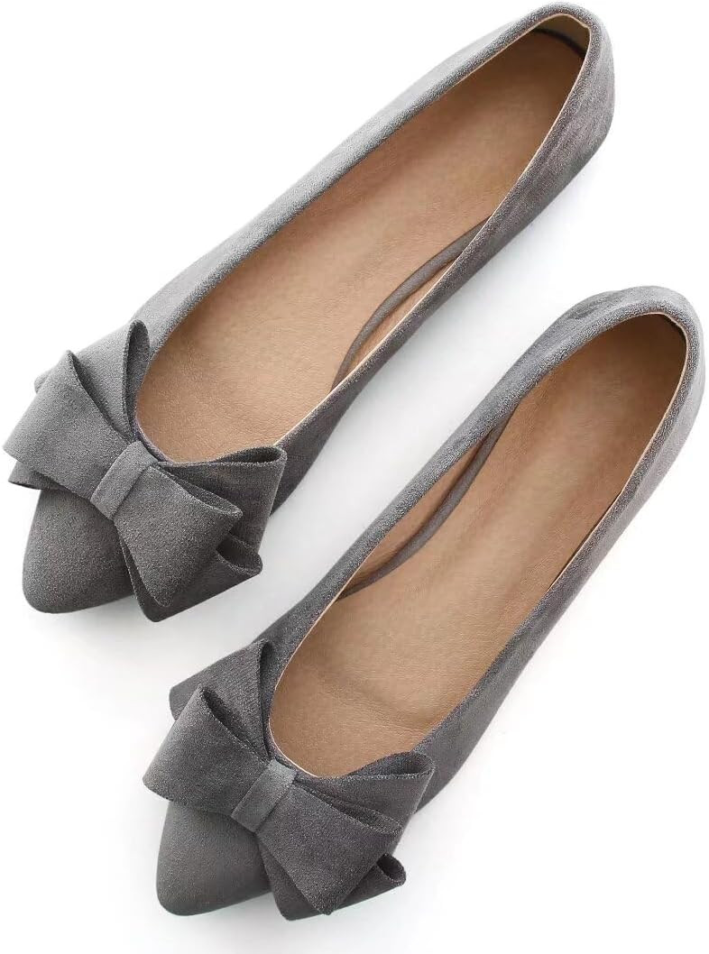 TN TANGNEST Women Fashion Bowknot Flats Comfort Pointed Toe Dress Shoes | Amazon (US)