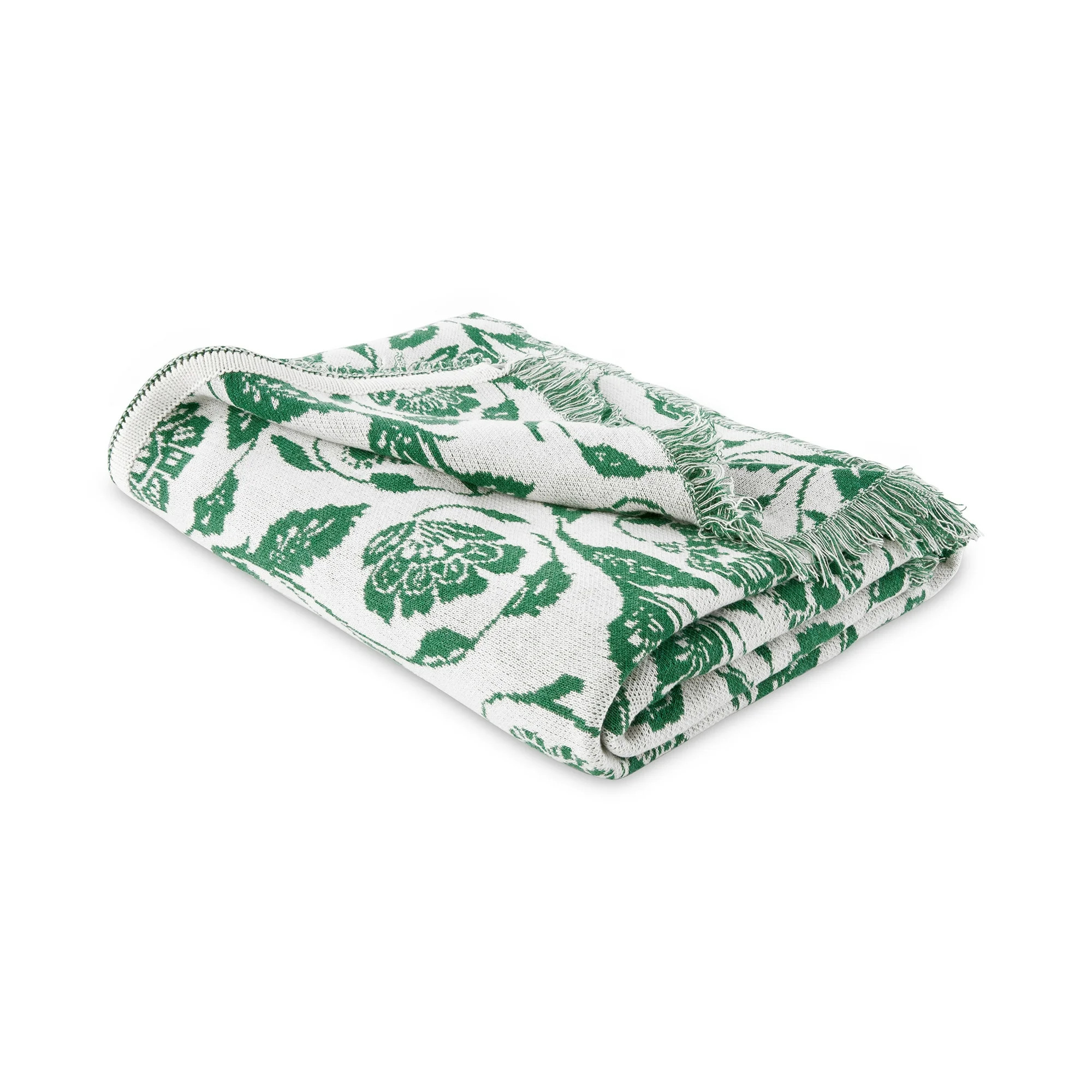 Mainstays by Becky G. & Alejandra Tapestry Knit Throw, Green Floral, 50" x 60" | Walmart (US)