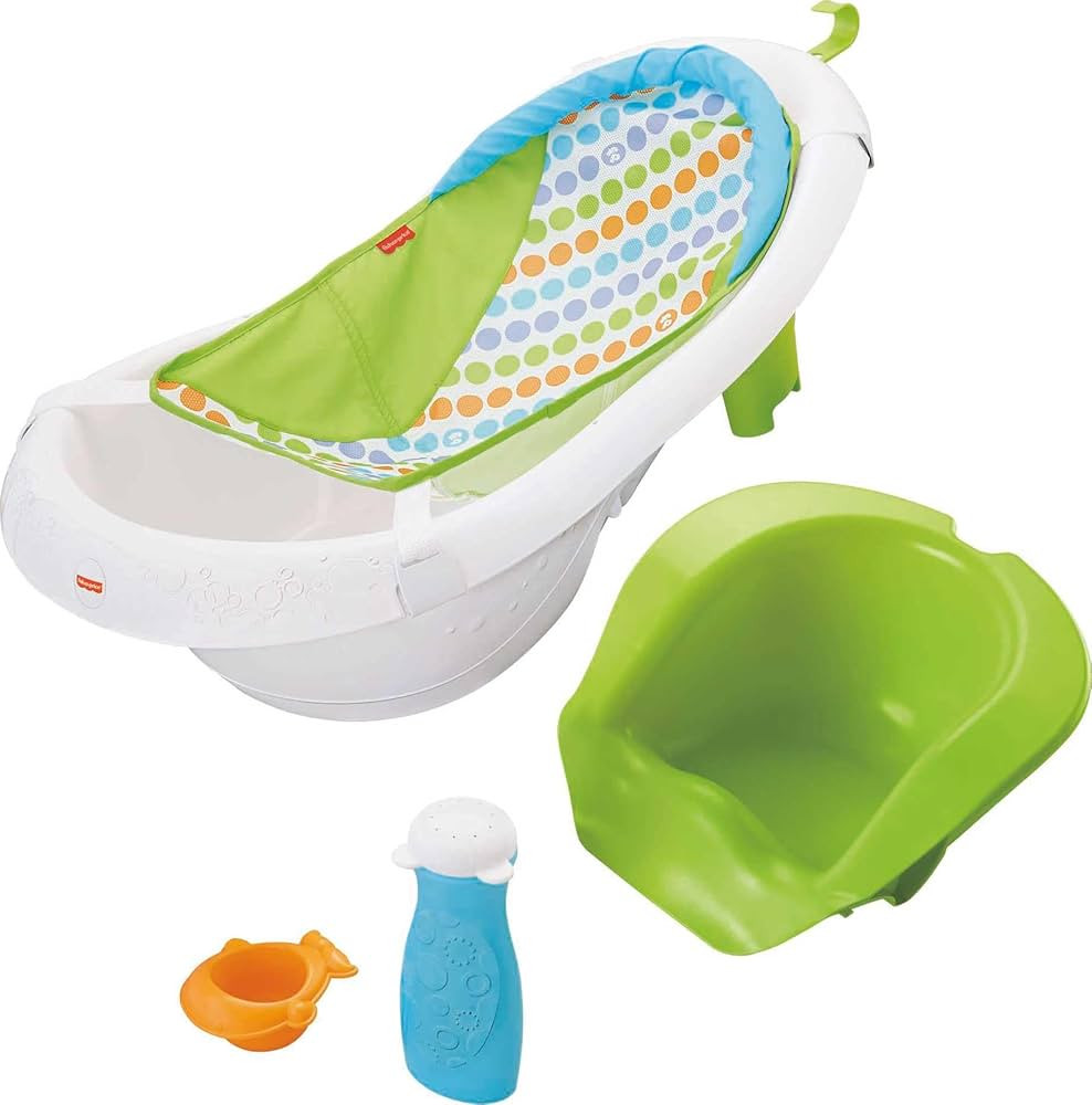 Fisher-Price Baby to Toddler Bath 4-In-1 Sling ‘N Seat Tub with Removable Infant Support and 2 ... | Amazon (US)