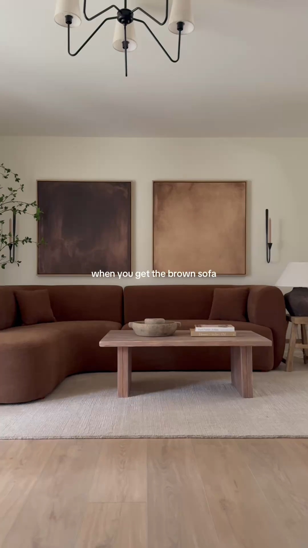 This moody brown is seriously everything 🤎

Living room sofa sectional couch organic modern wall art 

#LTKdayinmylife #LTKHome #LTKSaleAlert
