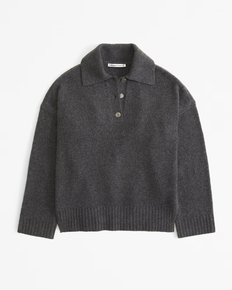 Notch-Neck Collared Sweater | Abercrombie & Fitch (UK)