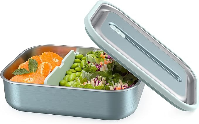 Bentgo® Stainless - Leak-Proof Bento-Style Lunch Box with Removable Divider - Airtight Lid, Sustaina | Amazon (US)